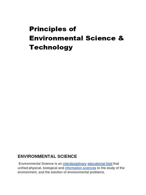 Image result for Basic Principles of Environmental Science
