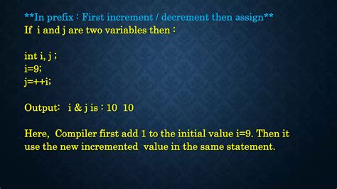 Java Prefix and Postfix માટે ઇમેજ પરિણામ