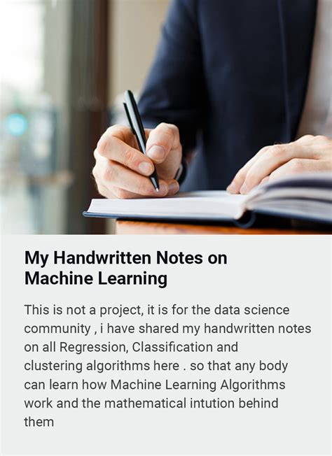 Afbeeldingsresultaten voor Handwritten Notes On Machine Learning