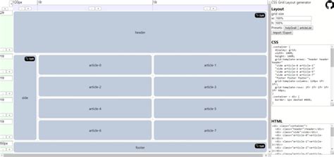 Toradh íomhá ar CSS Layout Generator