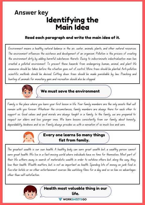 Image result for BrainPOP Main Idea Answer Key