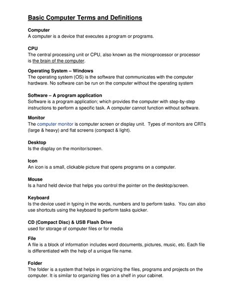 Image result for Computer Terminology Quick Reference Guide