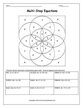 Image result for Multi-Step Equations Worksheet Hard