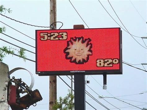 Image result for Outdoor Time and Temperature Signs
