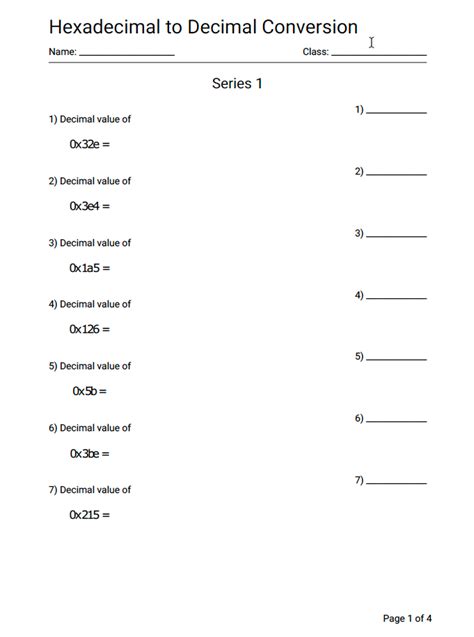 Image result for Hexa Demical Conversion Sheet
