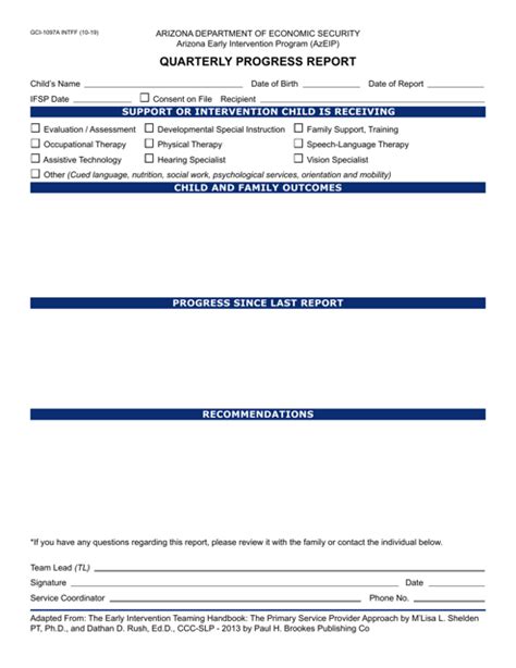 Image result for Quarterly Progress Report Sample PDF