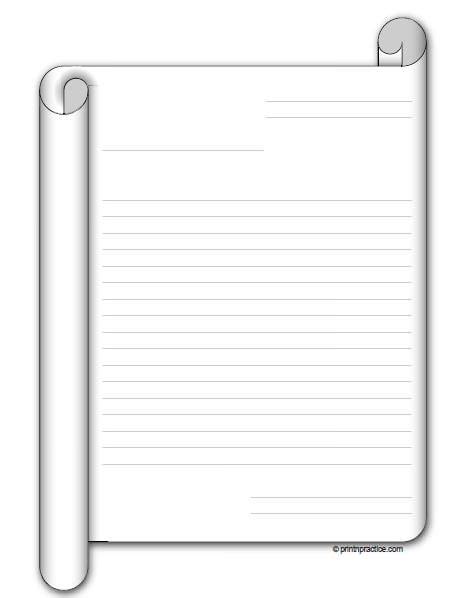 Scroll Writing Paper Printable に対する画像結果