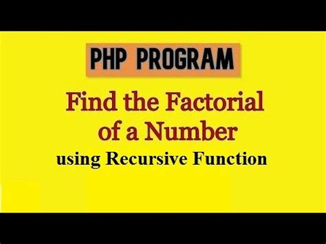Image result for PHP Factorial Program