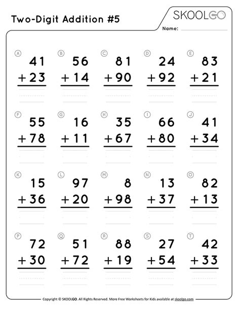 Image result for Math Worksheets Double-Digit Addition