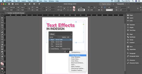 Image result for Effects Panel InDesign
