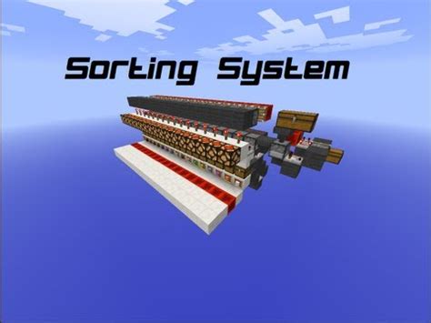 Toradh íomhá ar Sorting System Minecraft Back