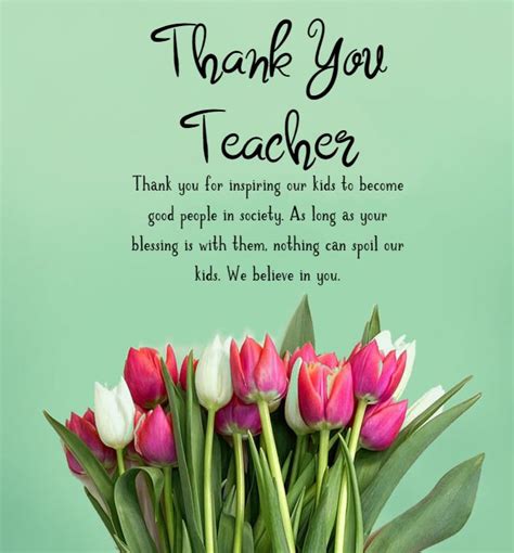 100 Thank You Teacher Messages And Quotes - What To Write In A Teacher ...