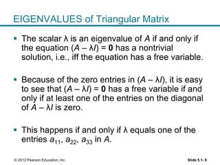 Image result for Upper Triangular Eigenvalue Formula