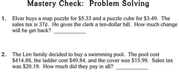 Image result for 4th Grade Math Money Word Problems