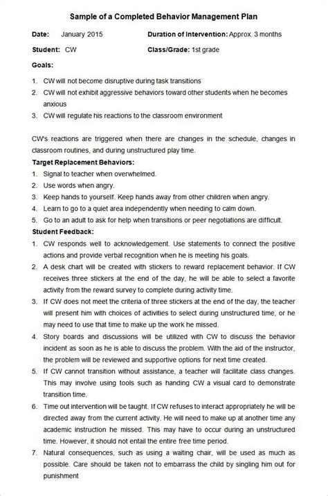 Image result for Behavior Modification Plan