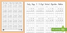 Image result for Vertical Algorithm Calculator Worksheets