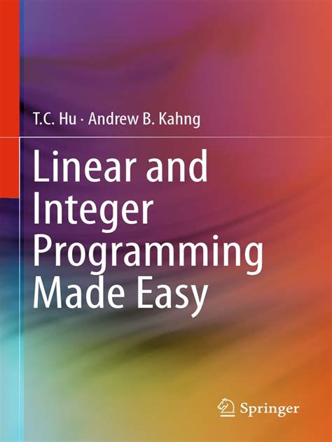 Linear and Integer Programming Download に対する画像結果