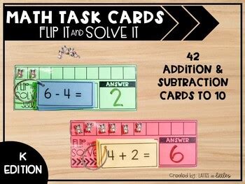 Image result for Adding and Subtracting Task Cards