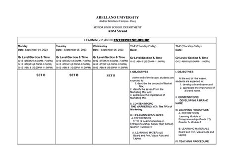 Toradh íomhá ar Sample Copy of Lesson Plan