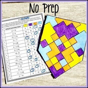 Image result for Adding Positive and Negative Integers Coloring Worksheet.pdf