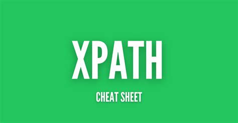 Image result for XPath Cheat Note
