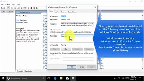 Image result for Enable Windows Audio Service