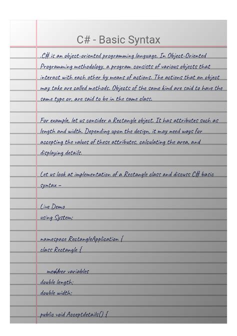 Image result for C# Program Syntax