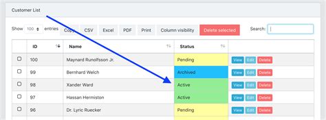 Laravel Data Tables に対する画像結果