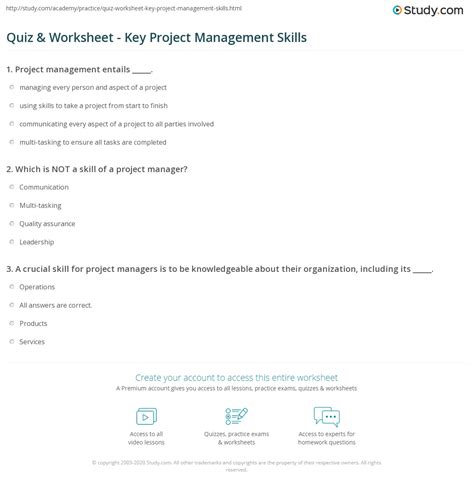 Image result for Project Management Fun Worksheet for Students