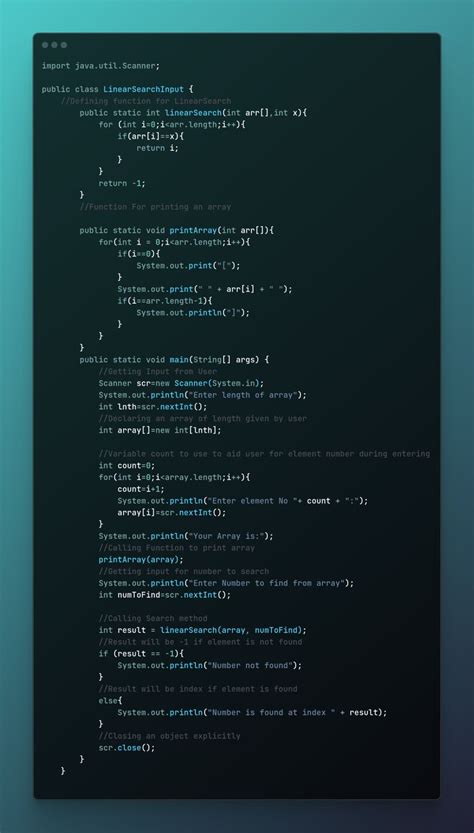 Image result for Questionsprogram On Linear Search in Java