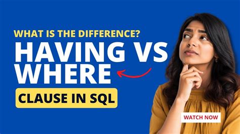 Where Vs. Having SQL に対する画像結果