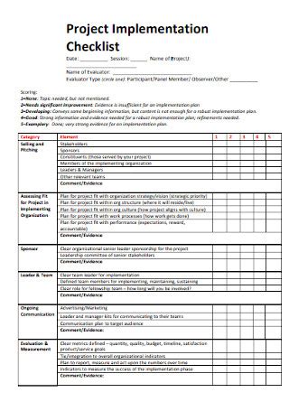 Afbeeldingsresultaten voor Implementation Checklist Template