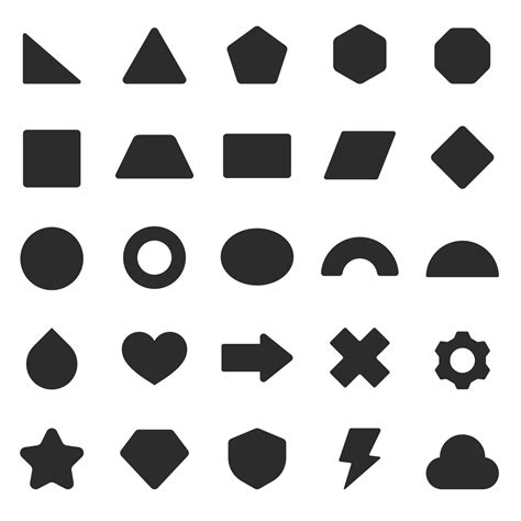 Basic geometric shapes set 2132100 Vector Art at Vecteezy