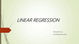 Image result for Machine Learning Linear Regression PowerPoint