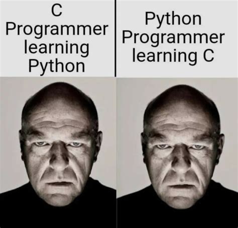 Image result for Python Learning C Meme