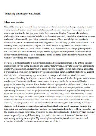 Image result for Sample Teaching Philosophy Statement Examples