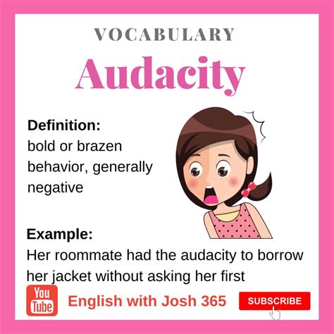 Image result for Audacity Antonym