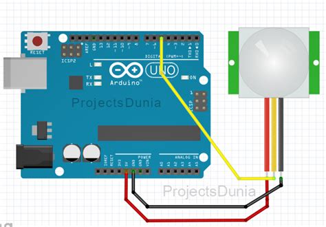 Toradh íomhá ar PIR Motion Sensor Code Arduino