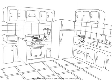Afbeeldingsresultaten voor Kitchen Coloring Pages Printable