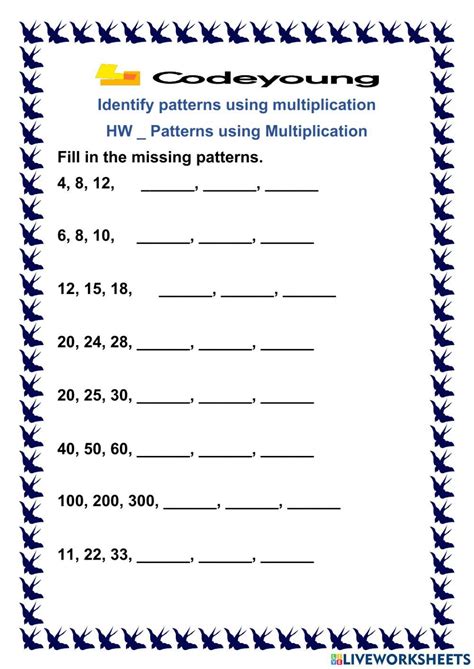 Afbeeldingsresultaten voor Patterns Using Numbers