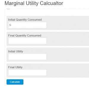 Image result for Marginal Utility Calculator