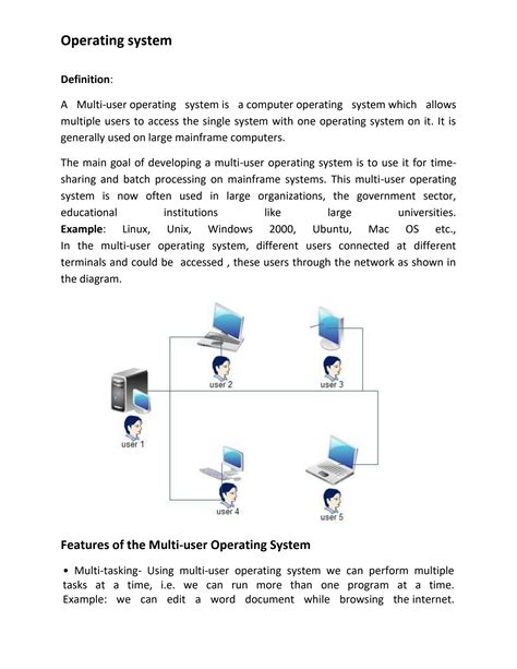 Toradh íomhá ar Components of a Multi User Operating System