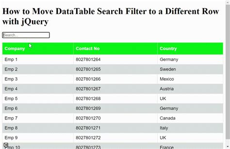 DataTables Colors jQuery に対する画像結果