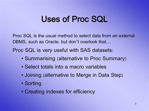 Image result for Proc SQL SAS Code