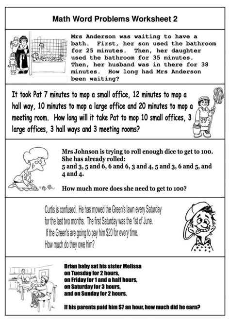 Math Word Problems 2nd Grade Free Printable に対する画像結果