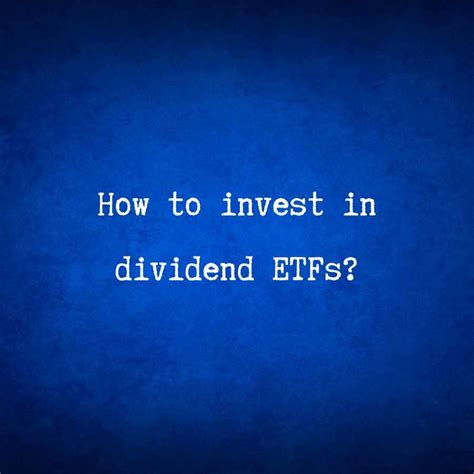 How to Invest in Dividend ETF に対する画像結果