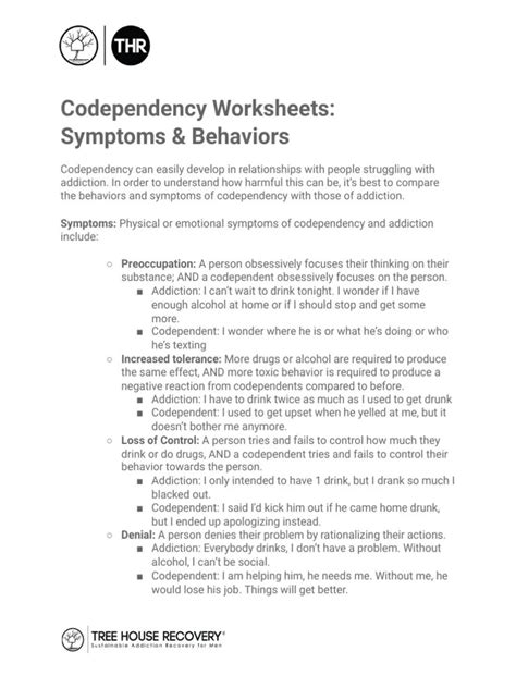 Image result for Free Worksheets On Codependency