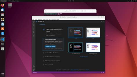 Toradh íomhá ar Visual Studio Code Variants Linux