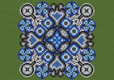 Toradh íomhá ar Minecraft Floor Flower Pattern