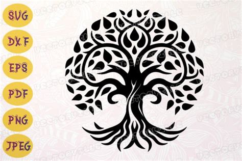 Toradh íomhá ar SVG Tree of Life Decals
